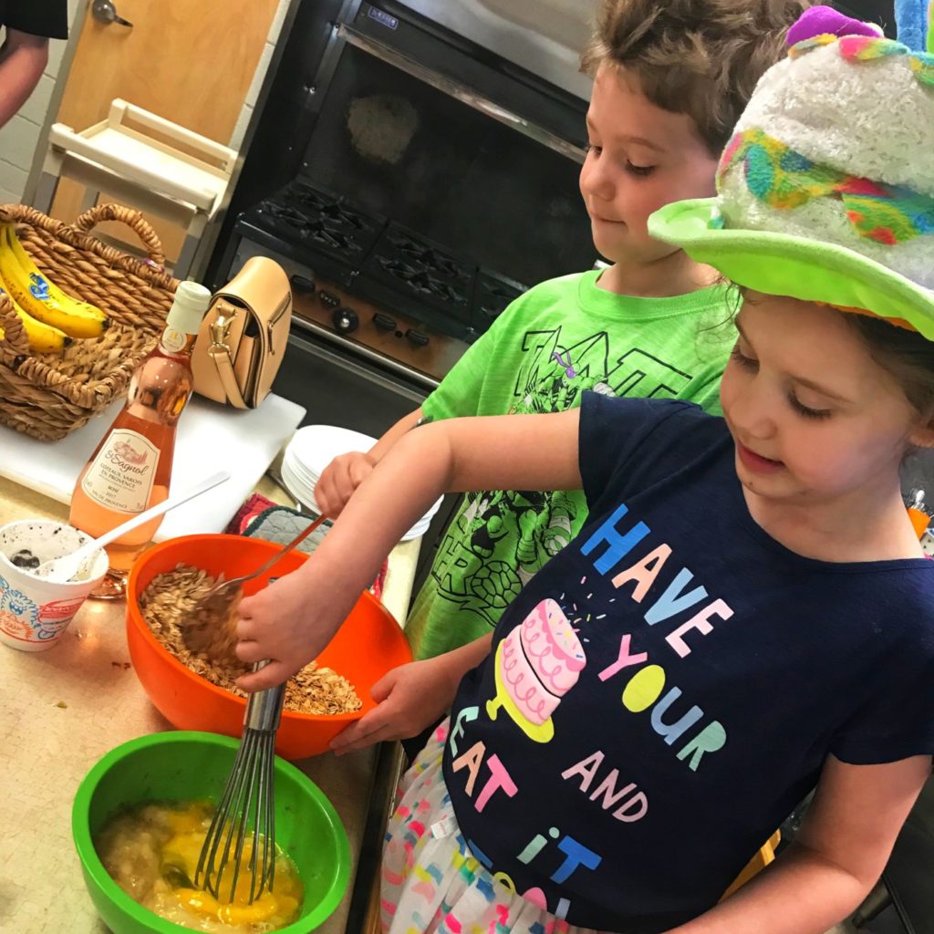 making birthday muffins